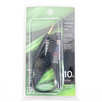 Planet Waves PW-EXT-HD-10 1/4'' TRS Female - Male Headphone Extension Cable - 10'