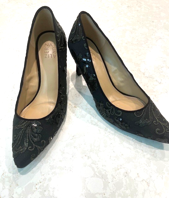 J Renee Forest Green Sequin Pump Heels for Women