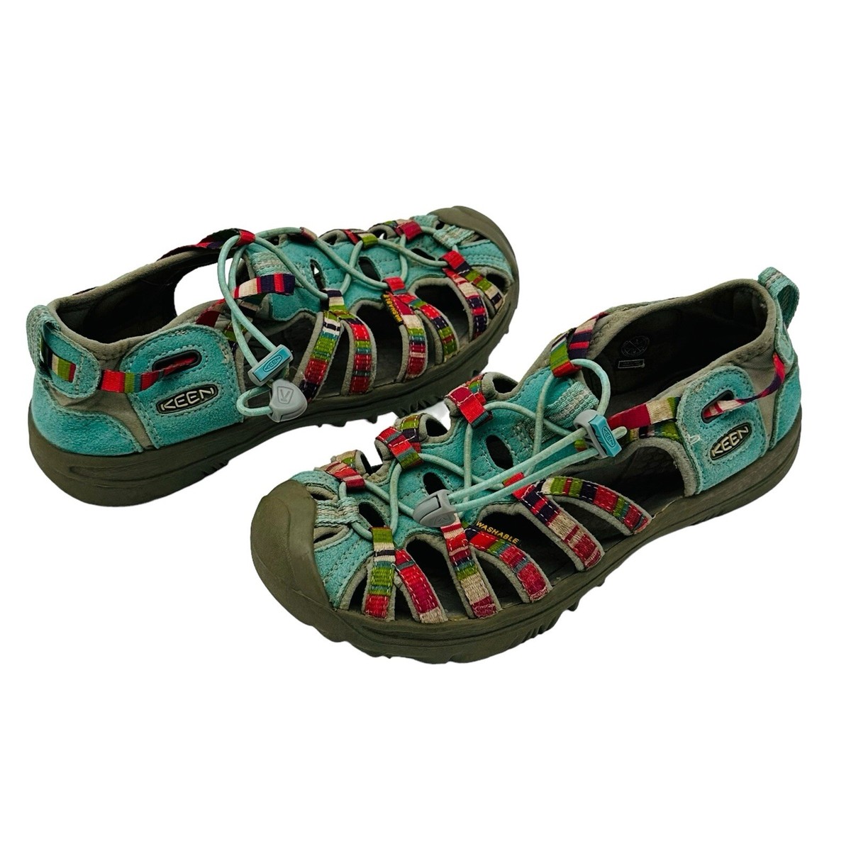 KEEN Whisper Sport Sandals Raya Fusion Hiking Water Shoes Girls Sz  Multicolor