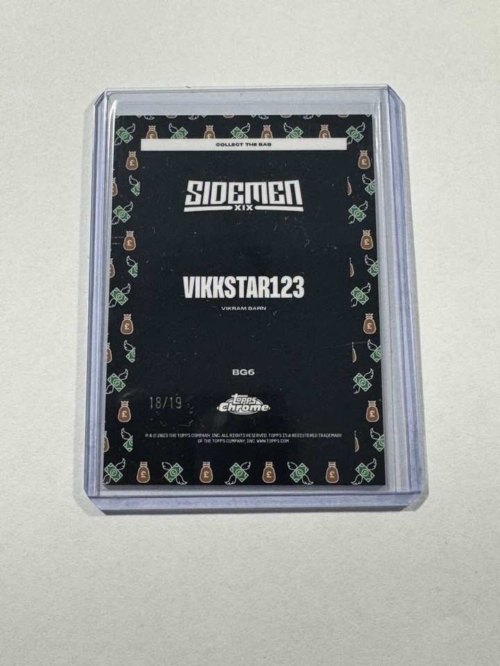 Carte Topps Chrome KSI Sidemen XIX – 1/1 One Of One – Édition Limitée