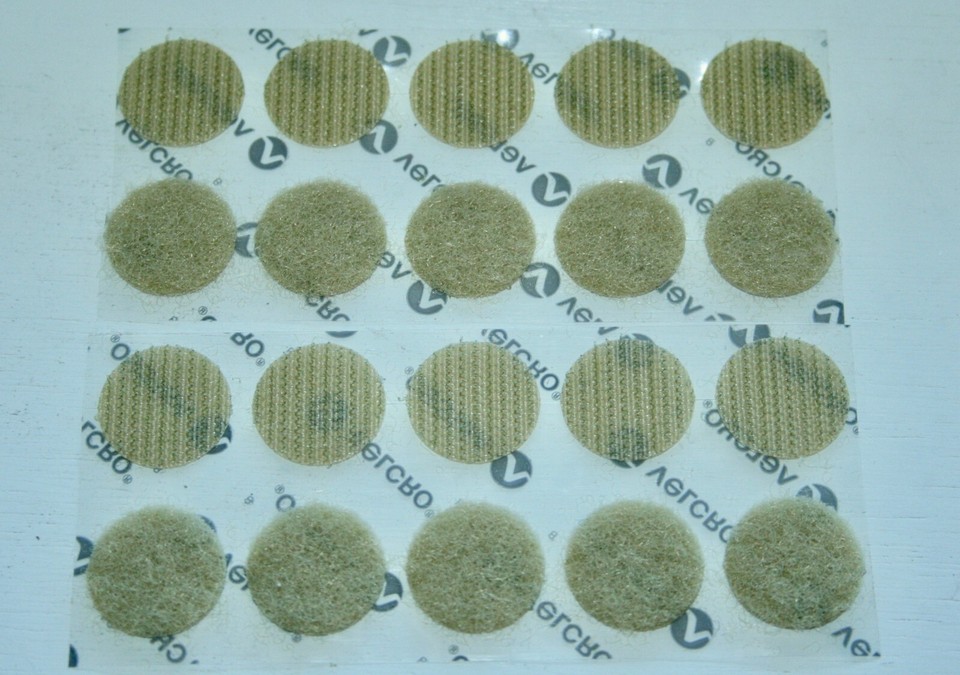 Velcro Self Adhesive Coins Dots Circles 1/2 .5