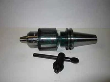 CME/HARVEST 1/2" KEY TYPE DRILL CHUCK W. CAT40 ARBOR CNC TOOLING--NEW