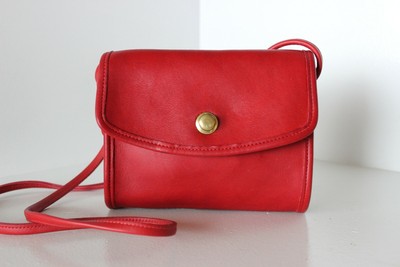 EXCELLENT Vintage COACH Red SMALL CROSS BODY CHRYSTIE BAG HANDBAG PURSE 9892 | eBay