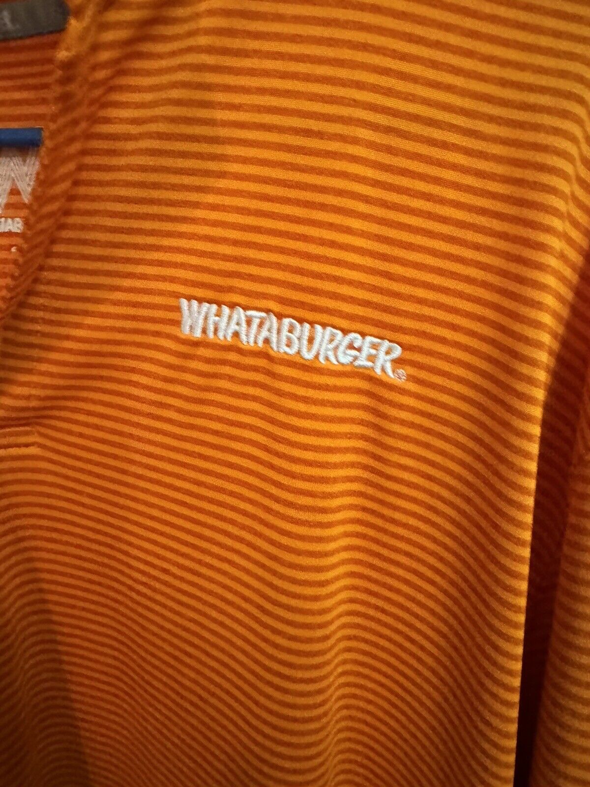 Whataburger Employee Uniform Mens Size Large Stri… - image 3