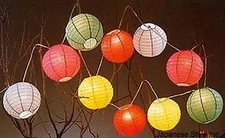 Japanese Chinese Rainbow Paper Lantern Set Christmas Holiday Party Lights S-2735