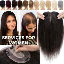 US 100 Real Remy Human Hair Topper Clip In Top Silk Base Women Toupee Hairpiece