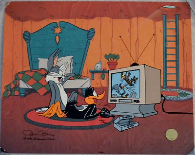 CHUCK JONES JUST FUR LAUGHS ANIMATION CEL SIGNED #239/500 W/COA BUGS BUNNY - Image 1 of 4