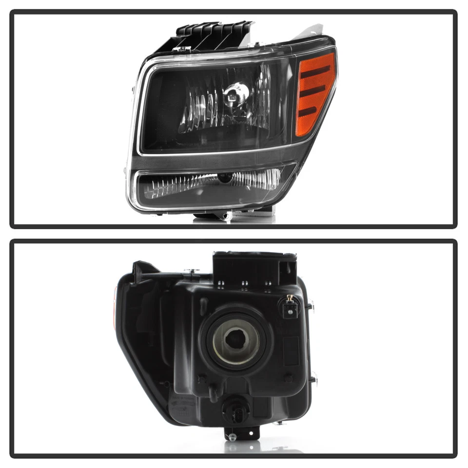 Juego de faros delanteros negros para Dodge Nitro 2007-2011 mercado de accesorios izquierda+derecha 07-11 Foto 3 de 4