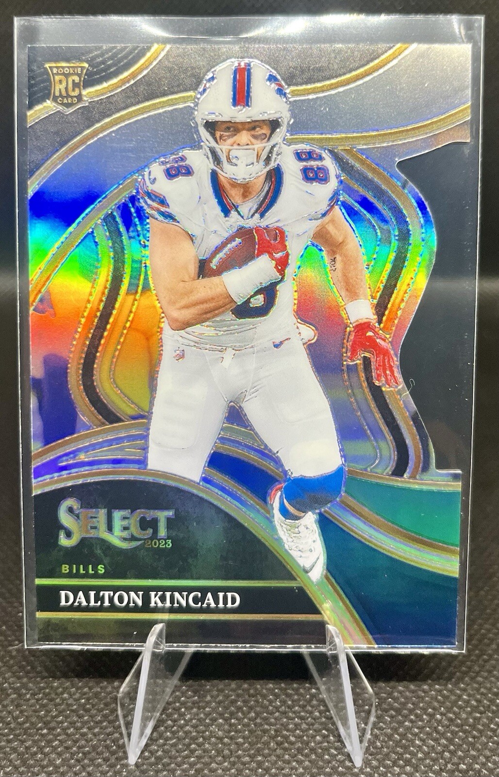 2023 Panini Select - Club Level Black & Green Prizm Die-Cut #281 Dalton Kincaid
