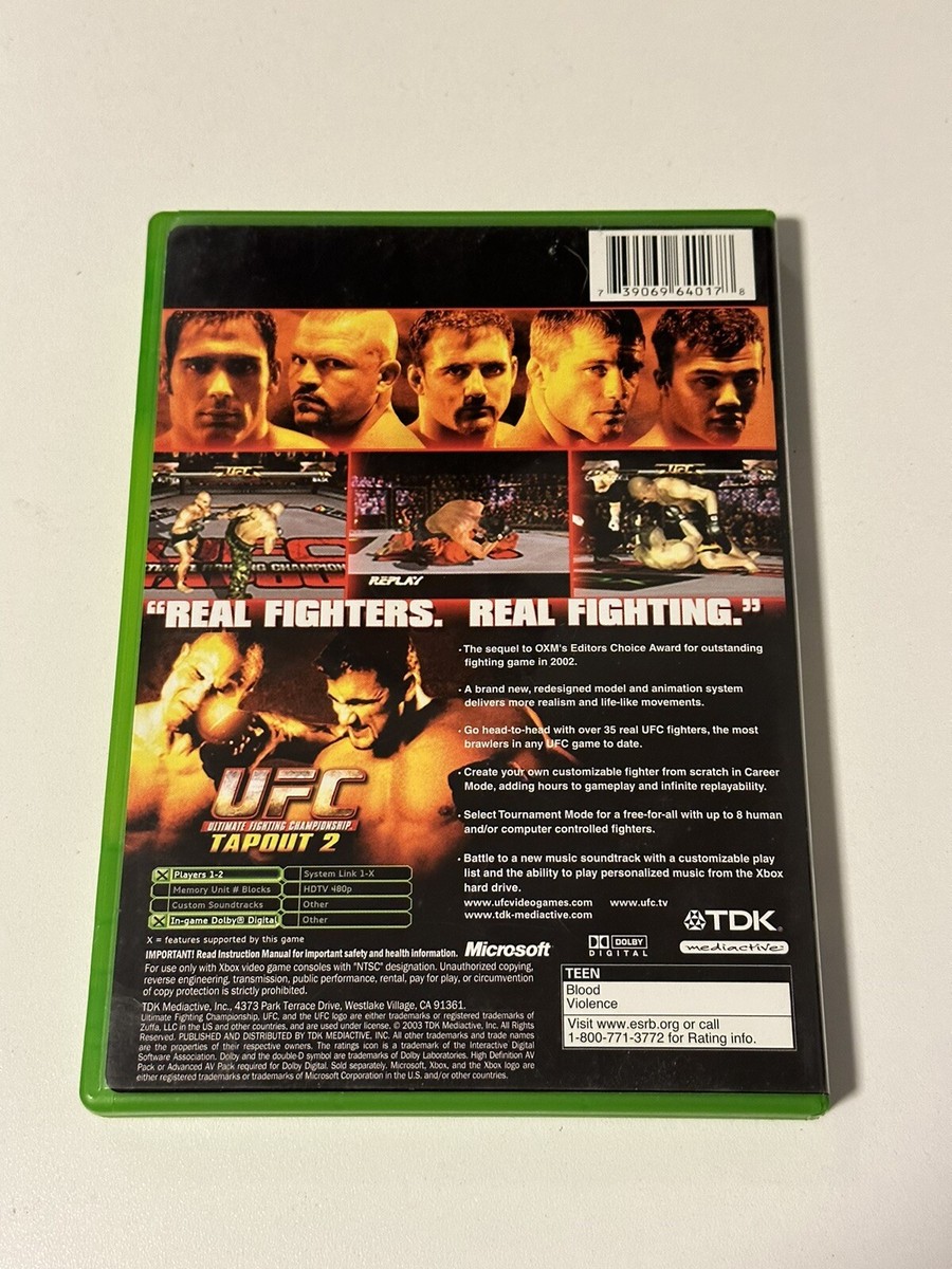 UFC: Tapout 2 (Microsoft Xbox, 2003) CIB 739069640178| eBay