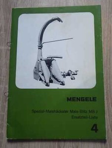 Mengele Maishäcksler Mais-Blitz MB J Ersatzteilliste