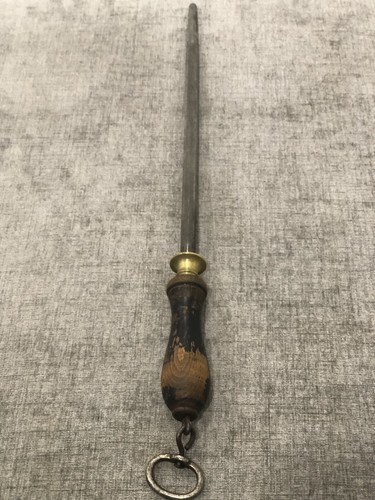 Vintage Antique Sharpening Steel 14” Marked Forged Steel Made In England - Picture 2 of 8