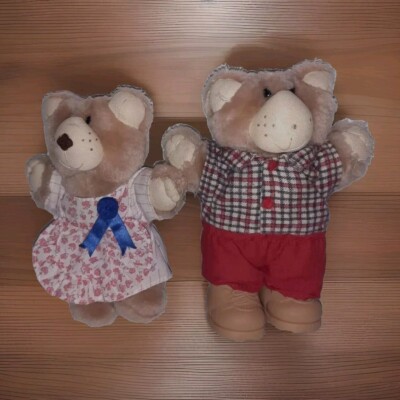 Furskins Brown Beige Bear 1986 Hattie And Boone Stuffed Animal Plush 8 in. READ