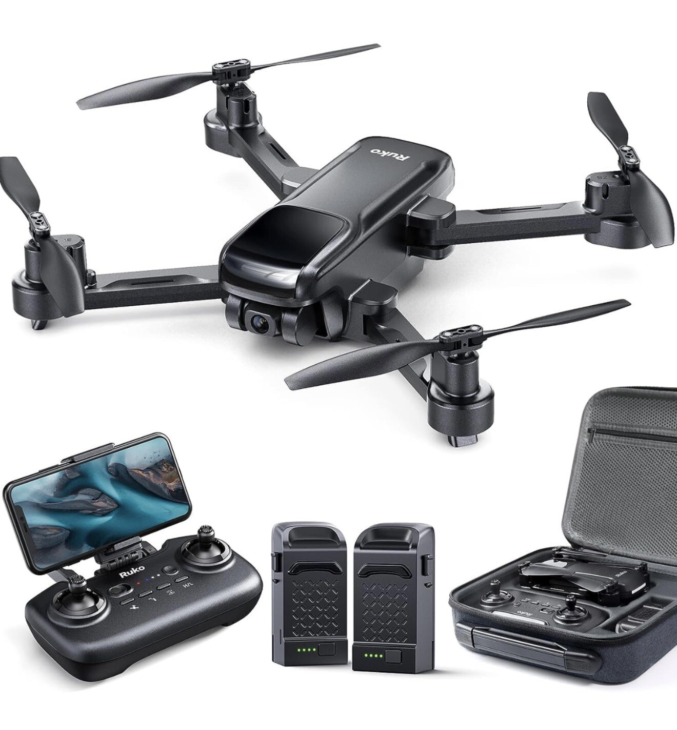 Ruko U11S 4K FPV GPS Drone with Carry Case for Adults Beginners-image