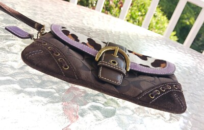 Coach Vintage Soho Leopard Print Calf Hair & Brown Signature C