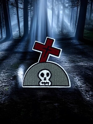 Eternal Slumber Halloween Embroidered Iron On Patch 2.05'' x 2.3'' FREE SHIPPING