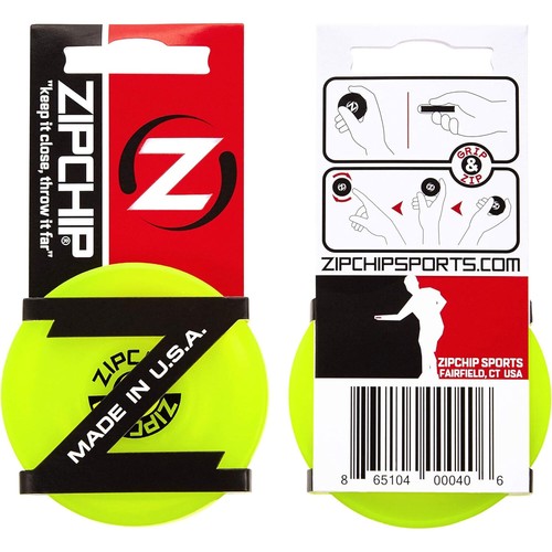 Disc Golf ZipChip - Mini Flying Disc - Soft Rubber Catch Disc - Neon Yellow - Picture 4 of 4