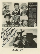 Clayton Moore- Signed Photograph The Lone Ranger 