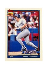 Excellent: Vintage 1991 topps Traded Brian Downing Texas Rangers Card