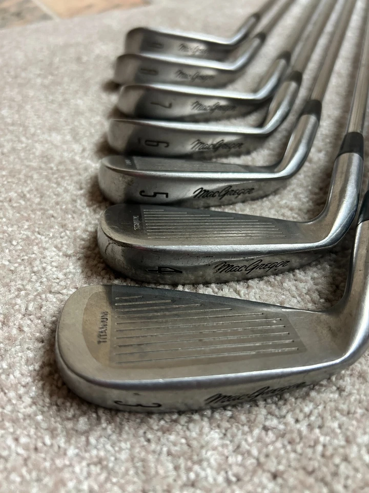 MacGregor DX Titanium Dual Cavity Golf clubs 3, 4,5, 6, 7, 8, 9, Pre-Owned - Image 4 of 4