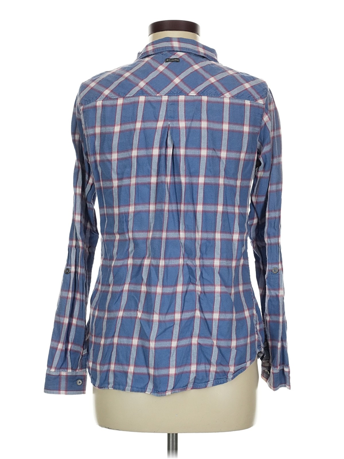 Columbia Women Blue Long Sleeve Button-Down Shirt M thumbnail 2