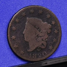 1820 Large Cent - Large Date - Good Details, Cleaned (#59312-L)