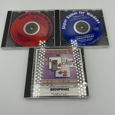 Lot of 3 VTG 90s Super Games for Windows Volume I II III PC CD-Rom Groupware