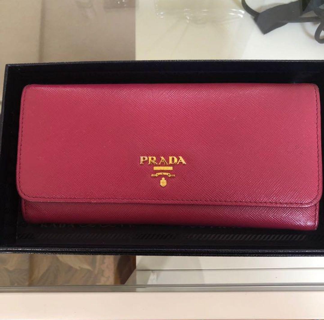 PRADA Luxury Long Leather Wallet for Men & Women