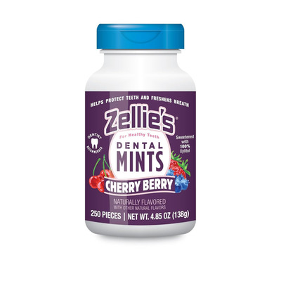 Zellie's |100% Xylitol Sugar Free Cherry Berry Breath 250 Count (Pack of 1)