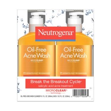 Neutrogena Oil Free Salicylic Acid Acne Face Wash 2 ct