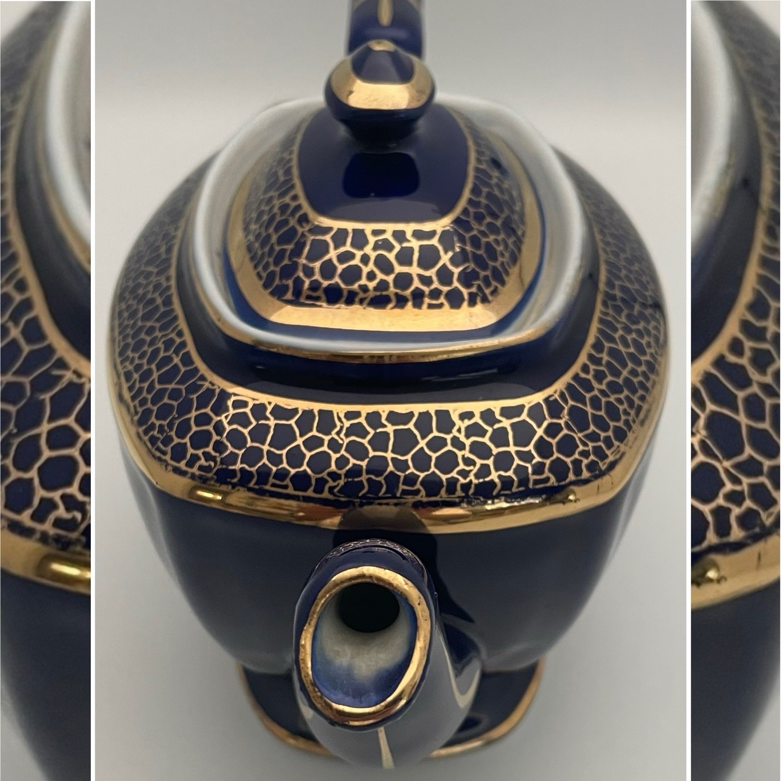 Hall China Company Art Deco 0103 Hollywood Shape Teapot c1927-1960s USA 5 cup