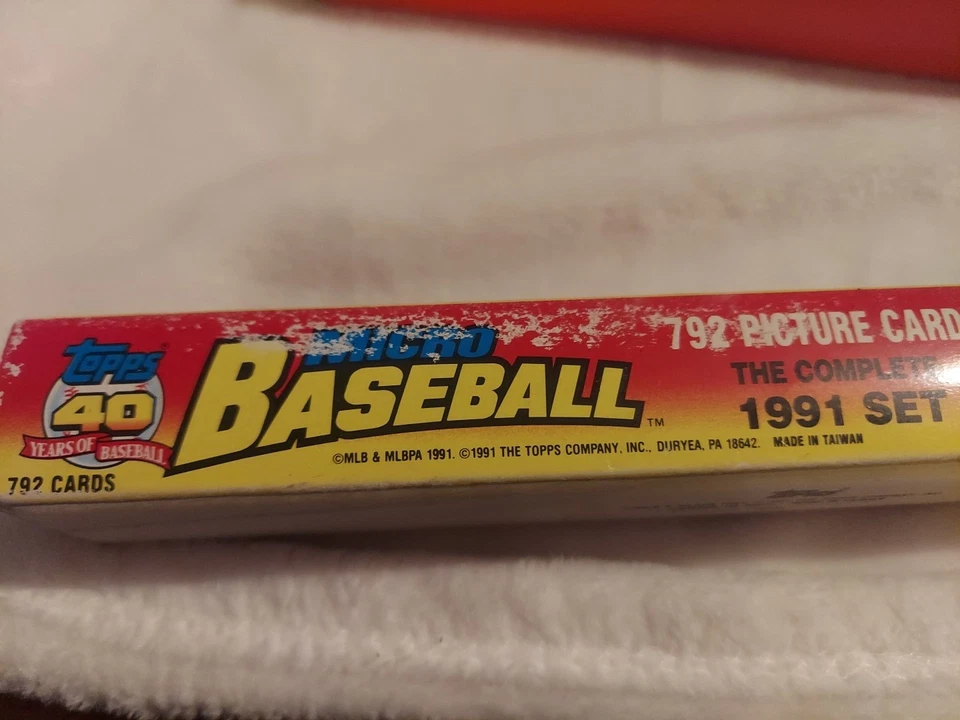 1991 TOPPS BASEBALL PICTURE CARDS CONJUNTO COMPLETO MICRO (792 cartões) *CAIXA ABERTA* - Imagem 3 de 4