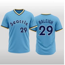 Seattle 2026 Cal Raleigh V Neck Jersey Baseball All Size SA12