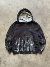 Vintage 2000s Nautica Competition Hoodie Sweatshirt Distressed Grunge Black XL