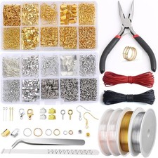Jewelry Making Supplies Kit for Adults, Jewelry Repair Kit with Pliers, Findi...