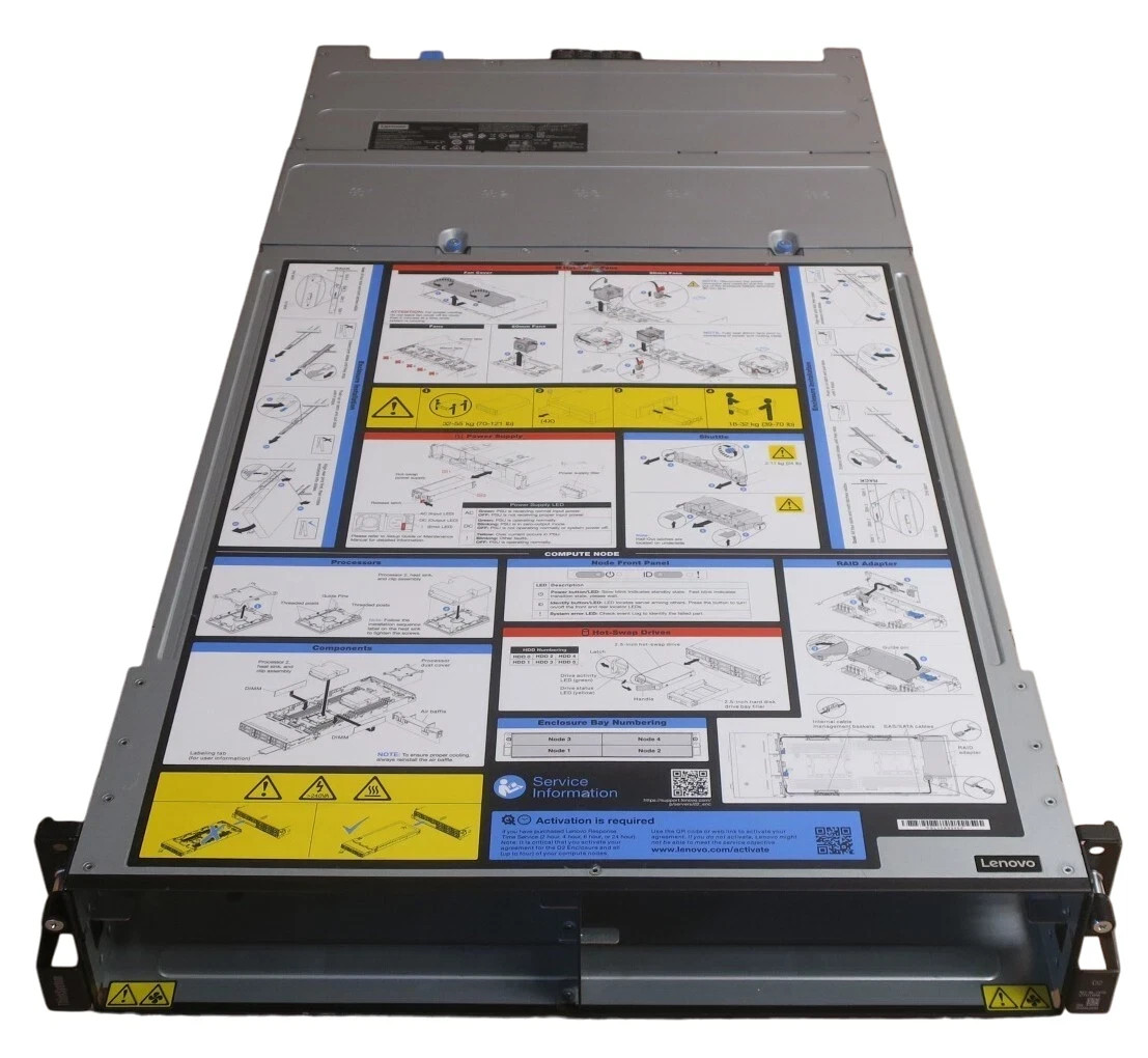 Lenovo ThinkSystem D2 4-Node Server Chassis + 1x Management Module SMM ...
