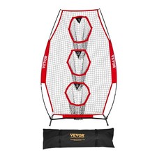 VEVOR 8x4 in Football Trainer Throwing Net Portable Practice Net Improve QB Red