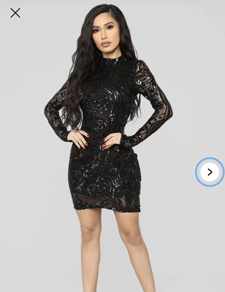 after hours sheer mesh embellished mini dress in black Embellished A-Line Semi-Sheer Mini Dress in Black - 4 / Regular main image 0