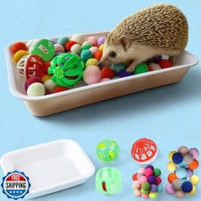 Dig-Box Tray For Hedgehog Cage With Ball Toy, Funny Dig-Box Tray Toys for Hed...