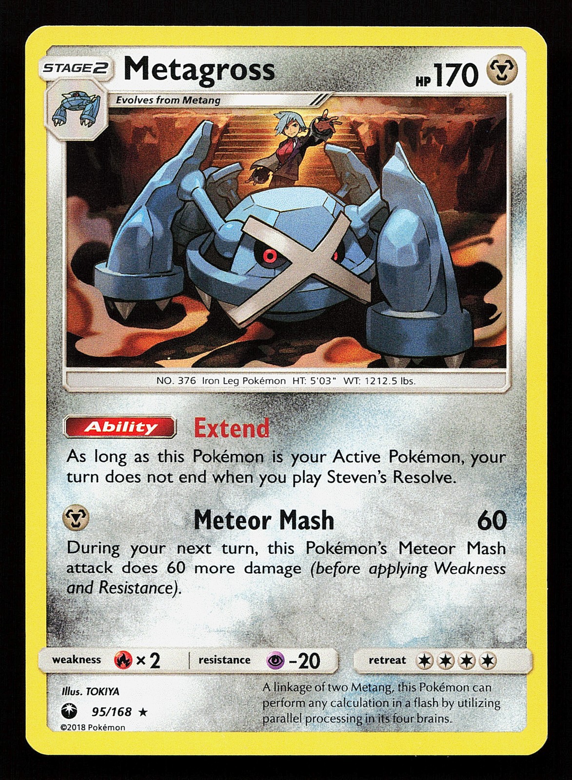 Metagross 95/168 Holo Rare Celestial Storm Pokémon Card