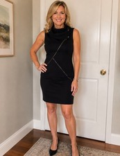 Michael Kors Black Dress Sleeveless Sz 4 Poly Rayon Spandex lined