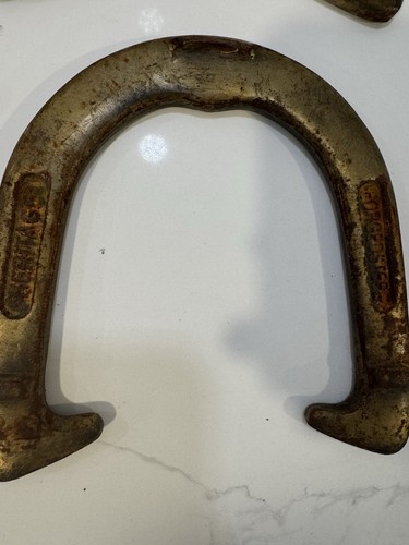Vintage Set Of 4 Horseshoes Sportcraft Steel Forged 2 A’s & 2 B’s - Picture 8 of 12