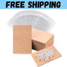 Earring Display Cards with 100 Pcs Earring Holder Cards 200 Pcs Earring Backs an