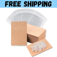 Earring Display Cards with 100 Pcs Earring Holder Cards 200 Pcs Earring Backs an