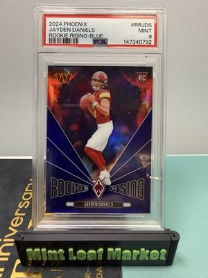Jayden Daniels Rookie Rising Blue PSA 9