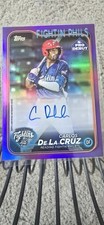 2024 Topps Pro Debut Auto Autograph Purple Foil 219/299 Carlos De La Cruz