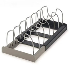 Kitchen Cabinet Organizers for Pots and Pans Expandable Stainless Steel Storage 