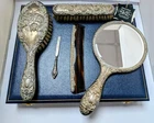 Vintage Broadway & Co Sterling Silver Vanity Set Grooming Set Original Box 1994