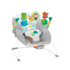 Playful Paradise Comfy Baby Bouncer Seat with Soothing Vibration and Toys, Unise