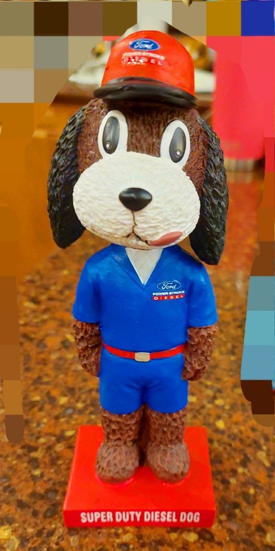 Ford Super Duty Diesel Dog Bobblehead - Power Stroke Promo Ad Head Nodder Figure